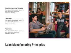 Lean manufacturing principles ppt powerpoint presentation ideas themes cpb