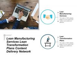 Lean manufacturing services lean transformation plans content delivery network cpb