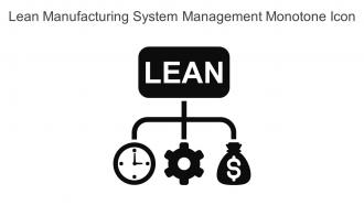 Lean Manufacturing System Management Monotone Icon In Powerpoint Pptx Png And Editable Eps Format