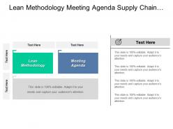 Lean methodology meeting agenda supply chain management logistics cpb