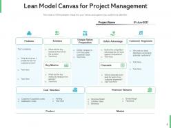 Lean model business improvement structure marketing development