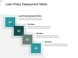 Lean policy deployment matrix ppt powerpoint presentation infographics mockup cpb