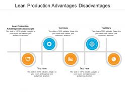 Lean production advantages disadvantages ppt powerpoint presentation infographics sample cpb