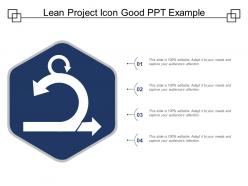 Lean project icon good ppt example