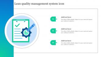 Lean Quality Management System Icon