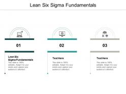 Lean six sigma fundamentals ppt powerpoint presentation ideas brochure cpb