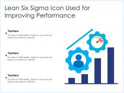 Lean six sigma icon used for improving performance