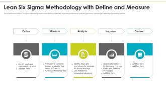 Lean six sigma methodology with define and measure