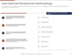 Lean software development agile planning development methodologies and framework it