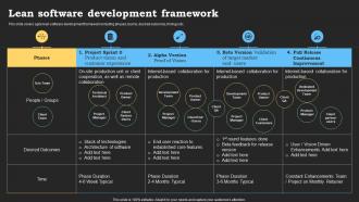 Lean Software Development Framework Agile Methods IT Project