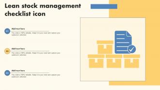 Lean Stock Management Checklist Icon