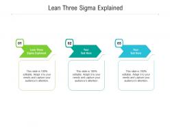Lean three sigma explained ppt powerpoint presentation portfolio slides cpb