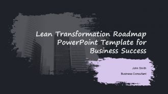 Lean Transformation Roadmap PowerPoint Template For Business Success PPT H