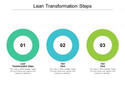 Lean transformation steps ppt powerpoint presentation portfolio designs download cpb