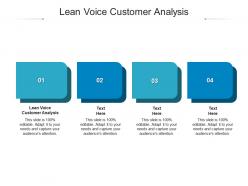 Lean voice customer analysis ppt powerpoint presentation outline slide download cpb