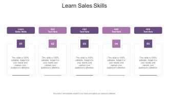 Learn Sales Skills In Powerpoint And Google Slides Cpb