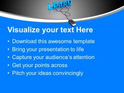 Learn with computer mouse powerpoint templates ppt themes and graphics 0213