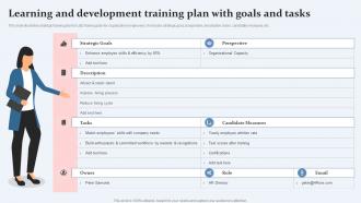 Learning And Development Training Plan With Goals And Tasks