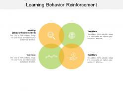 Learning behavior reinforcement ppt powerpoint presentation portfolio elements cpb