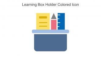 Learning Box Holder Colored Icon In Powerpoint Pptx Png And Editable Eps Format