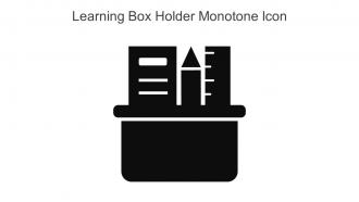 Learning Box Holder Monotone Icon In Powerpoint Pptx Png And Editable Eps Format