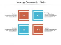 Learning conversation skills ppt powerpoint presentation inspiration slide portrait cpb