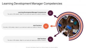 Learning Development Manager Competencies In Powerpoint And Google Slides Cpb