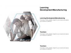 Learning development manufacturing ppt powerpoint presentation gallery templates cpb