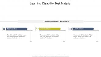Learning Disability Test Material In Powerpoint And Google Slides Cpb