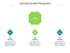 Learning growth perspective ppt powerpoint presentation show slideshow cpb