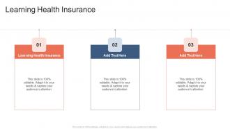 Learning Health Insurance In Powerpoint And Google Slides Cpb