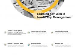 Learning key skills in leadership management ppt powerpoint ideas