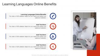 Learning Languages Online Benefits In Powerpoint And Google Slides Cpb