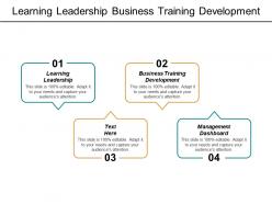 Learning leadership business training development management dashboard culture communication cpb