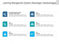 Learning management system advantages disadvantages ppt powerpoint presentation styles clipart cpb