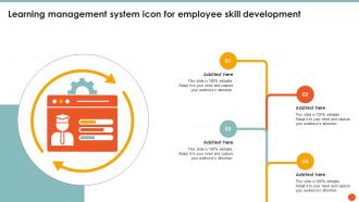 Learning Management System Icon For Employee Skill Development