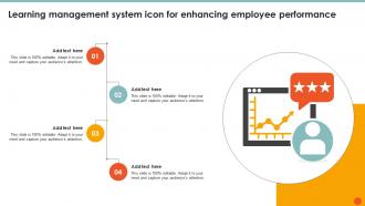 Learning Management System Icon For Enhancing Employee Performance