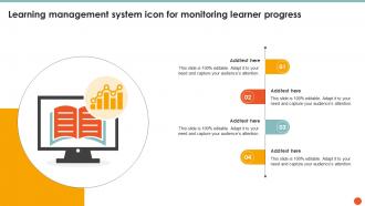 Learning Management System Icon For Monitoring Learner Progress