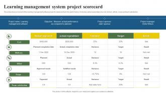 Learning Management System Project Scorecard