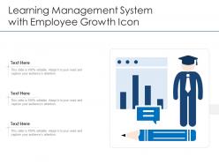 Learning management system with employee growth icon