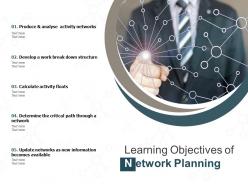 Learning objectives of network planning