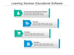 Learning services educational software ppt powerpoint presentation file slideshow cpb