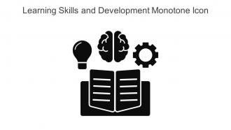 Learning Skills And Development Monotone Icon In Powerpoint Pptx Png And Editable Eps Format