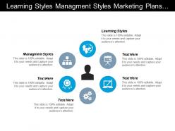 Learning styles management styles marketing plans resource management cpb