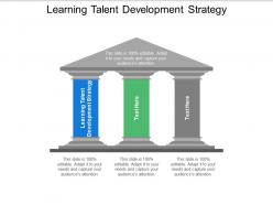 Learning talent development strategy ppt powerpoint presentation backgrounds cpb