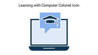 Learning With Computer Colored Icon In Powerpoint Pptx Png And Editable Eps Format