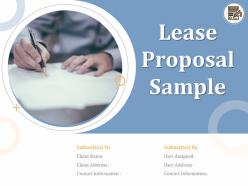 Lease Proposal Sample Powerpoint Presentation Slides