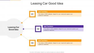 Leasing Car Good Idea In Powerpoint And Google Slides Cpb