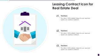 Leasing Contract Icon For Real Estate Deal
