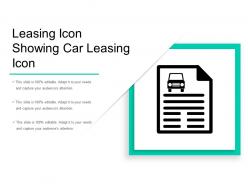 Leasing icon showing car leasing icon